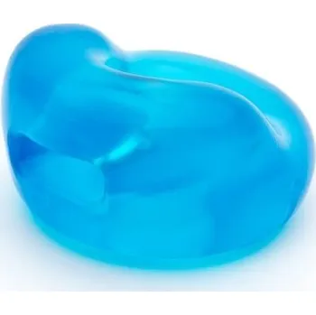 Erekční kroužek a natahovač varlat Sport Fucker Half Pipe modrý, elastický erekční kroužek na penis a varlata