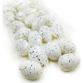 Velikonoční dekorace mech-mech.cz Vyfouknutá křepelčí vajíčka - Černobílá - balení 24 ks