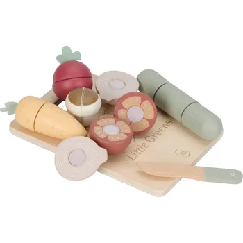 Hra na obchod Little Dutch Krájecí zelenina dřevěná