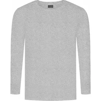 Pánské prémiové bavlněné triko Promodoro s dlouhým rukávem 180 g/m Barva: šedá melír, Velikost: S E4099
