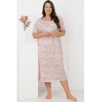 Dámská noční košile Noční košile Italian Fashion Eleni - bavlna Lososová 2XL