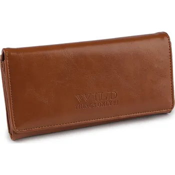 Peněženka Dámská peněženka 10x19 cm, velké, 1 hnědá koňak