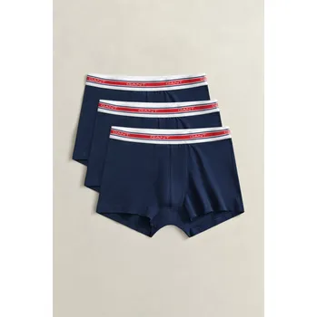 Pánské oblečení SPODNÍ PRÁDLO GANT STRIPED WAISTBAND TRUNK 3-PACK MARINE
