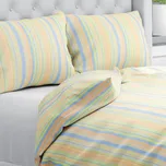 Bavlněné ložní povlečení Sandra SA-734 Pastelově barevné proužky Jednolůžko 140x200 a 70x90 cm