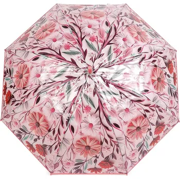 Deštník Dámský vystřelovací deštník květy, velké, 1 růžová sytá
