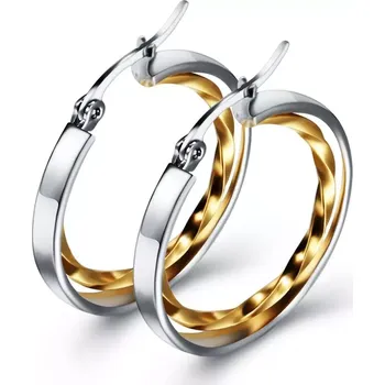 Náušnice Ocelové Náušnice kruhy Jiskra Combo