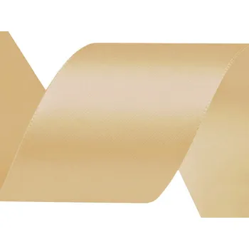 Stuha Atlasová stuha šíře 50 mm, střední, 86 béžová sytá