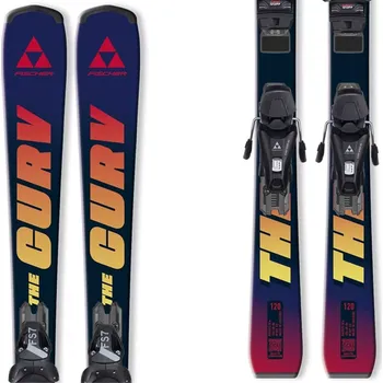 Zimní sport Lyže Fischer THE CURV JR (130-150) JRS + FS 7 CA JRS 25/26 150 modrá/červená/žlutá