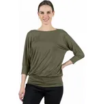 Bambusový Top Netopýr Khaki 3/4 Rukáv Volný Střih Dámský Velikost: M