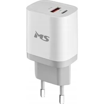 NABÍJEČKA MS POWER Z310 20W PD QC 3.0 C+USB BÍLÁ
