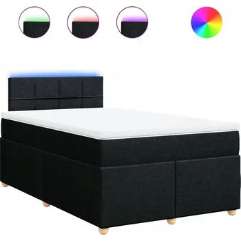 Postel Čalouněná jednolůžková postel VidaXL 120x200 cm černá