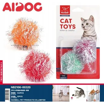 Hračka pro kočku Hračka pro kočky – barevné, měkké míčky na hraní