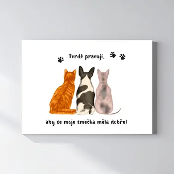 Plakát Personalizovaný magický fotoobraz v rámu - 50x70 ilustrace zvířátka