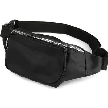 Outdoorové zavazadlo Ledvinka 3 zipová se zadní kapsičkou, barva 1 černá