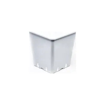 TEKU čtyřhranný bílý květináč - 25x25x26cm,11L, výprodej