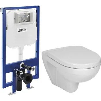 Klozet JIKA předstěnový instalační 8 cm systém bez tlačítka + WC JIKA LYRA PLUS + SEDÁTKO DURAPLAST H894652 X LY6