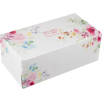 Kapesníčky Deluxo 200 ks 2vrstvé v krabičce, akvarel