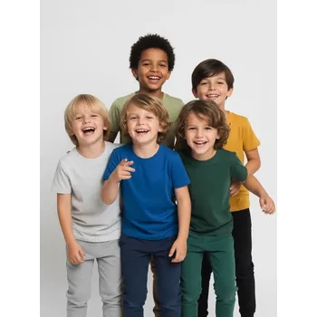 Dětská móda Sinsay - Bavlněné tričko 5 pack - šedá - 282BT-09M - 282BT-09M-122