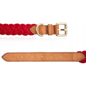 Obojek pro psa ČERVENÝ KOŽENÝ OBOJEK PRO PSA VEL. L PETSOME