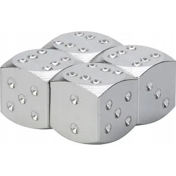 Čepička na ventilek ČEPICE NA VENTILKY KOSTKA TUNING 4ks sada hliník