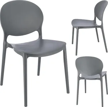 Jídelní židle Plastová židle Stylo JUSTIN - šedá