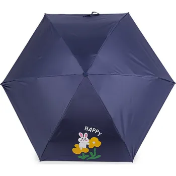 Deštník Dívčí mini skládací deštník květy Balení: 1 ks, Varianta: 3 modrá tmavá - 8596475730570