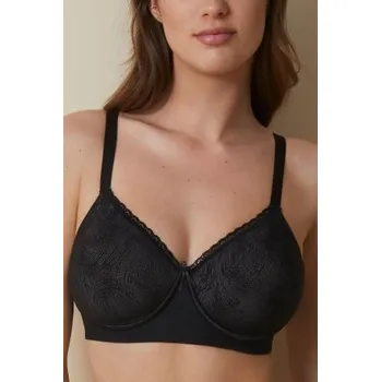 Dámské spodní prádlo Nevyztužená podprsenka Selene Nadia - bez kostice Černá 90D