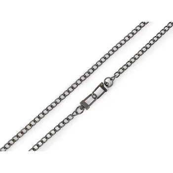 Řetízek na kabelky s karabinou délka 125 cm, šíře 6 mm, barva 2 nikl černý