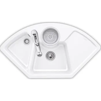 Keramický dřez Villeroy & Boch Solo Corner 1075.20R bílý