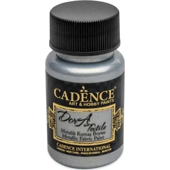 Cadence Metalická barva na textil 50 ml, stříbrná