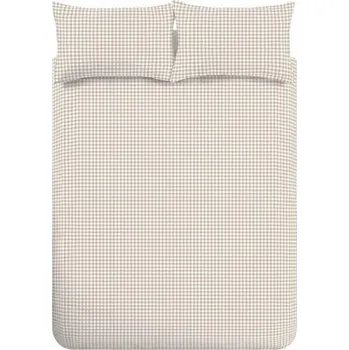 Povlečení Béžové povlečení na jednolůžko 135x200 cm Bamford Gingham Check – Catherine Lansfield ID_1900202
