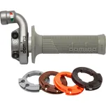Univerzální ALU plynová rukojeť DOMINO KRK EVO s gripy D-LOCK (kompatibilní s lankami KTM 4T)