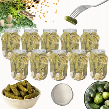 Sklenice Sklenice 1500ml 1,5l šťávy nakládaná zelenina houby s nízkým obsahem soli likéry 10 kusů 82mm PZH