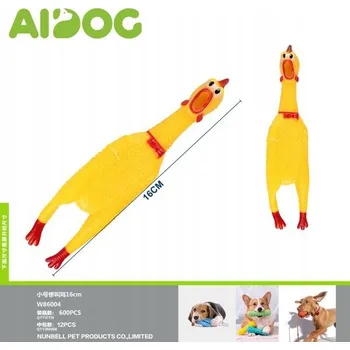 Hračka pro psa Pískací hračka pro psy kuře 16 cm - Gumová