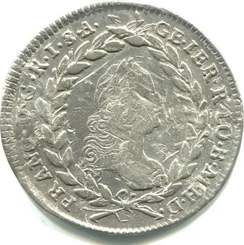 František Lotrinský. 20 Kreuzer 1764/HA. Hall. Ag.