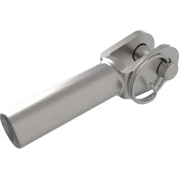 Hahn Steel Úchytka lanka se závitem M10, Nerez AISI 316, broušený