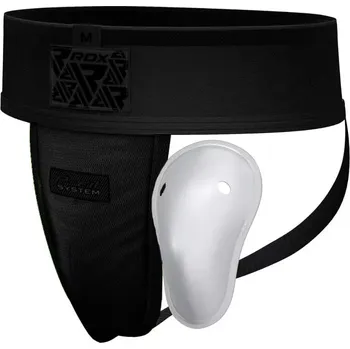 Bandáž na box a MMA RDX Suspenzor H1 FULL s gelovou vložkou, černý XL