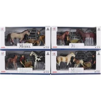 Figurka Sada kůň, hříbě a farmář - s doplňky
