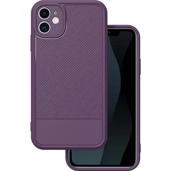 Náhradní kryt pro mobilní telefon TFO Jednoduchý karbonový kryt pro iPhone 11 fialový