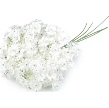 umělá květina Umělá kytice achillea - 1 bílá