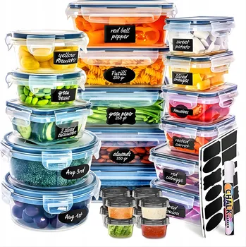 Dóza na potraviny 24 x nádoba na potraviny hermetické LUNCHBOX sada + ZDARMA