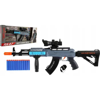 Samopal na pěnové náboje + náboje 12 ks plast 60 cm