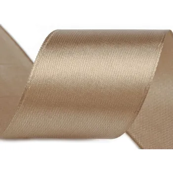 Stuha Atlasová stuha šíře 50 mm, střední, 60 béžová