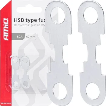 Autopojistky Ploché páskové pojistky FLAT HSB 42mm 50A AMIO-03499