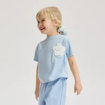 Dívčí oblečení Reserved - BABIES` T-SHIRT - bleděmodrá - 699HU-05X - 699HU-05X-116