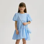 Reserved - GIRLS` DRESS & BAG - bleděmodrá - 320IB-05X - 320IB-05X-152
