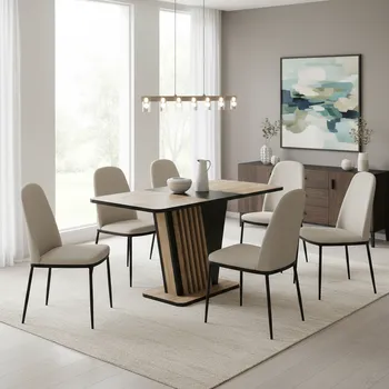 Jídelní stůl Signal Jídelní stůl NEVIO | dub artisan / černá