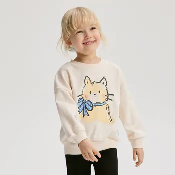 Dívčí mikina Reserved - Mikina s&nbsp;potiskem - krémová - 908HV-01X - 908HV-01X-104