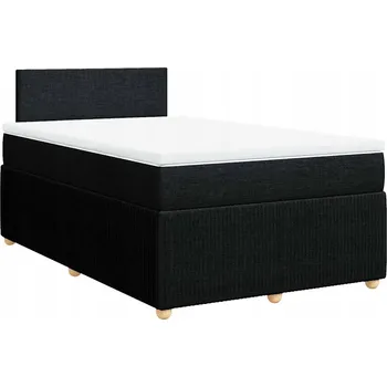 Postel Čalouněná jednolůžková postel VidaXL 120x200 cm černá