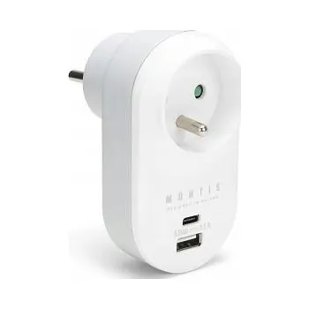 Elektrická zásuvka Elektrická Zásuvka , USB rozbočka Montis Multicolor